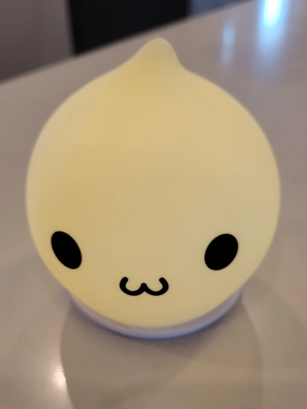 Kawaii Pink Night Light with Cute Face